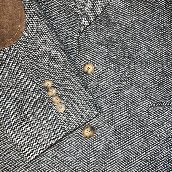 Vintage Austin Reed Mens Blazer Sport Coat Two Button Casual‎ Jacket 42L Tweed - Picture 9 of 12